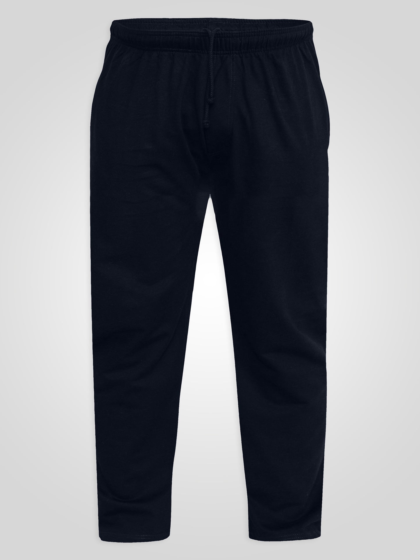 RORY -D555 Navy Blue Cotton Jogging Bottom with Open Hem and Zipper Pockets