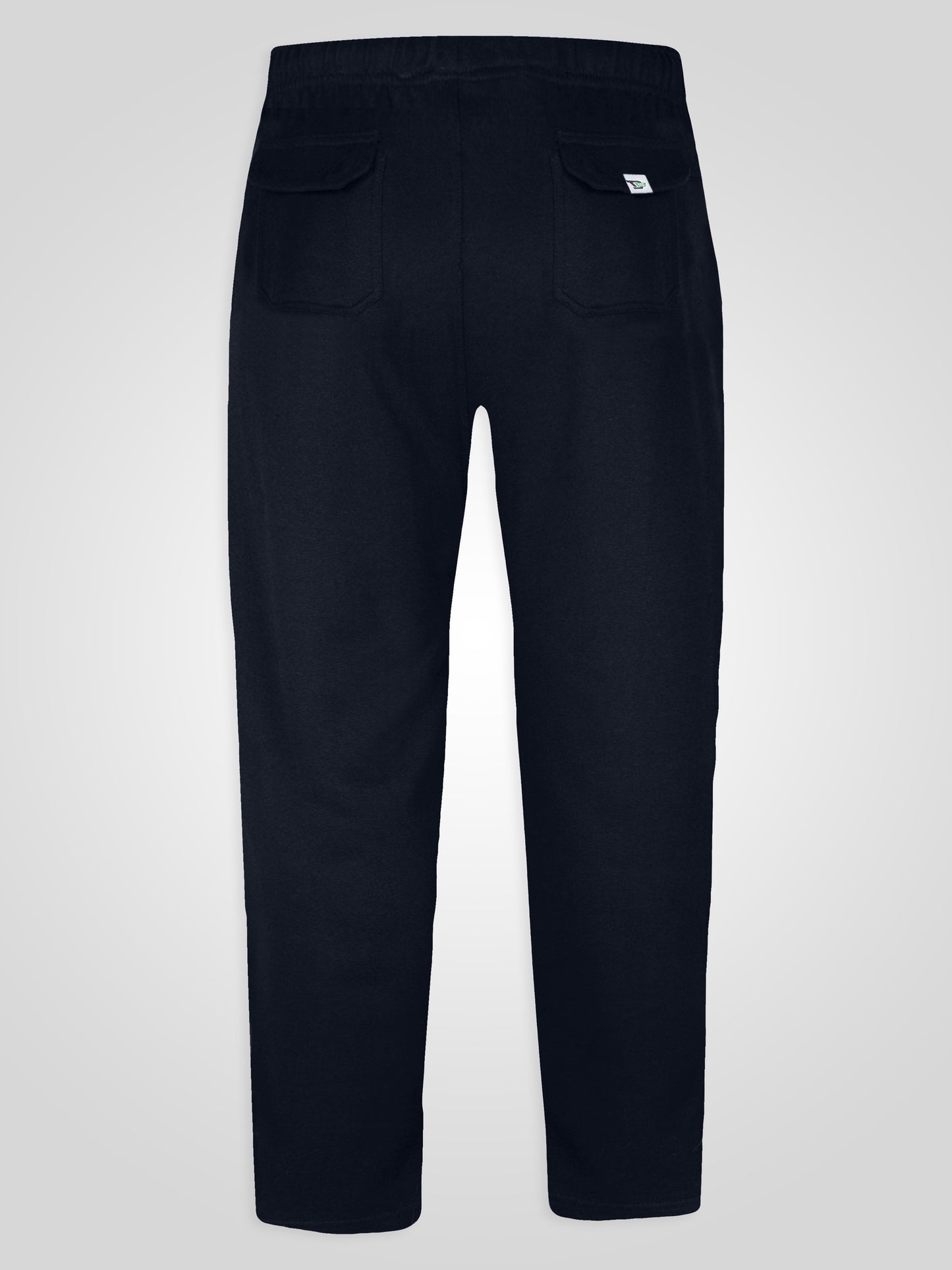 RORY -D555 Navy Blue Cotton Jogging Bottom with Open Hem and Zipper Pockets