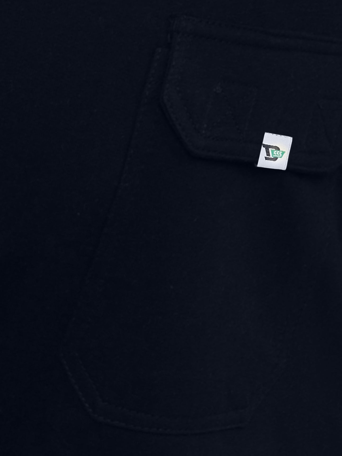 RORY -D555 Navy Blue Cotton Jogging Bottom with Open Hem and Zipper Pockets