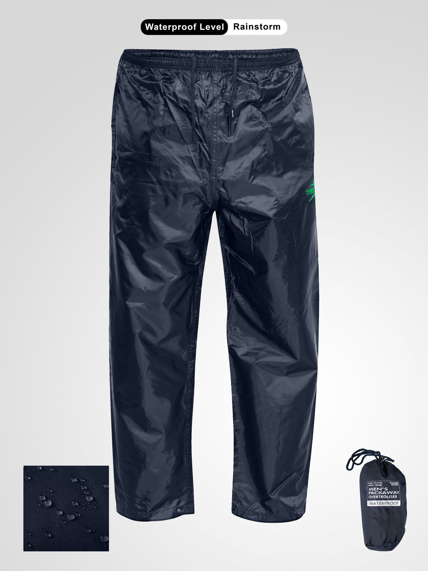 ELBA -D555 Navy Pack away Weather Proof Rain Over Trouser
