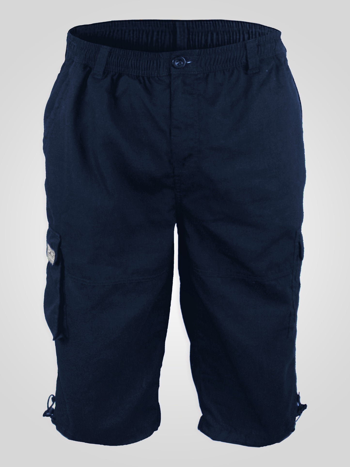 MASON -D555 Navy Blue Cargo Capri Pant with Leg Pockets