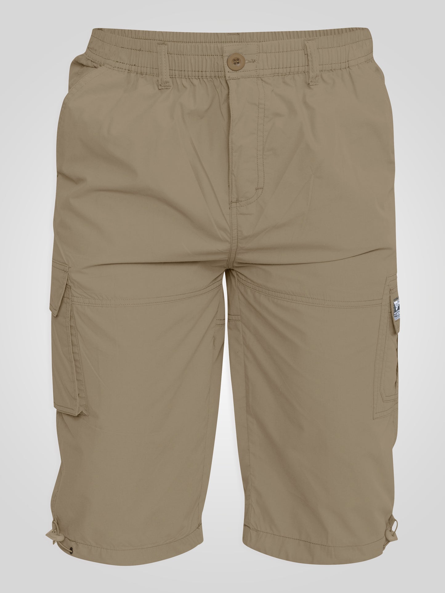 MASON -D555 Stone Cargo Capri Pant with Leg Pockets