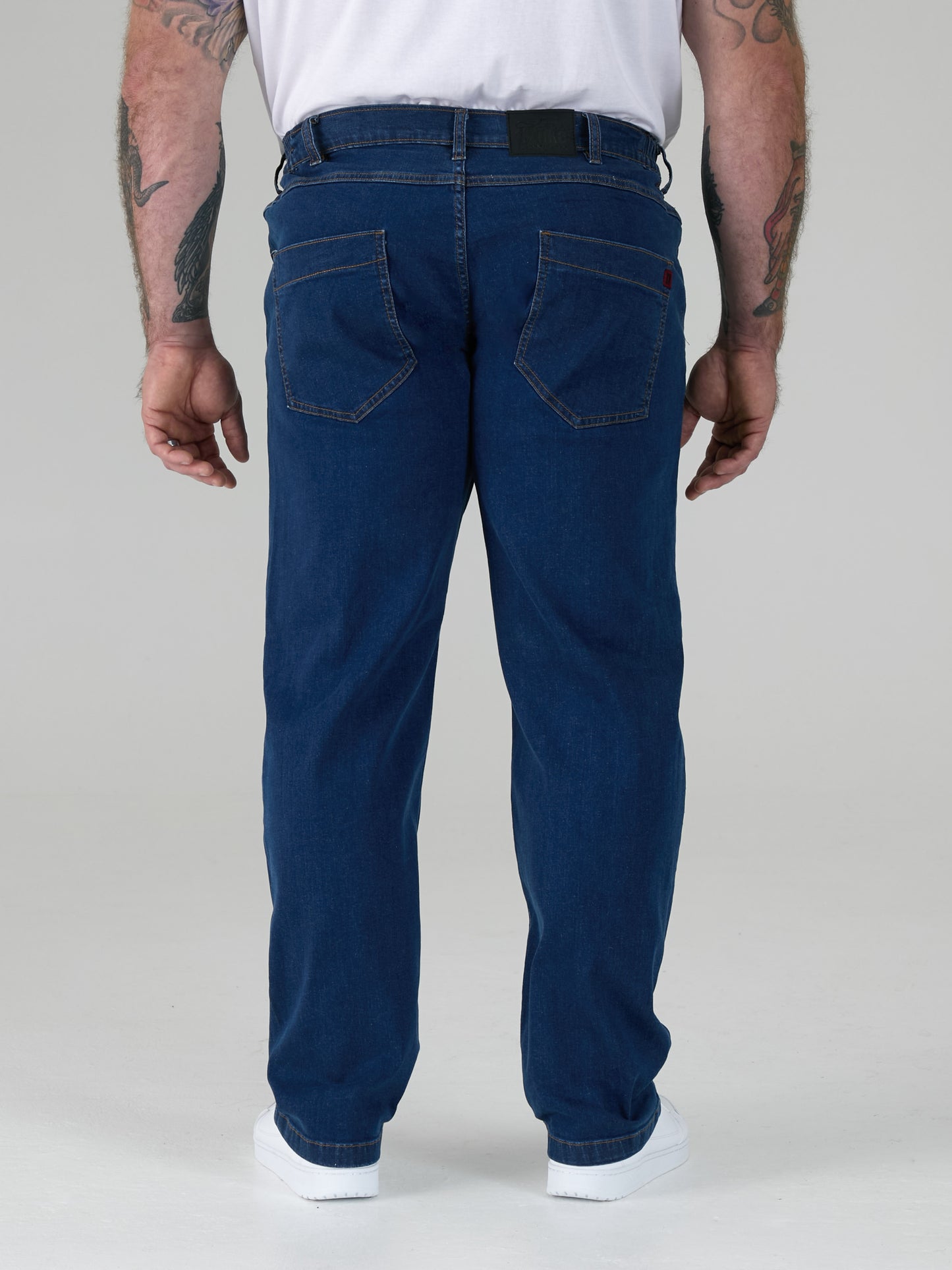 BAILEY -DUKE Blue Stonewash Relaxed Comfort Stretch Jeans with Elasticated Waist