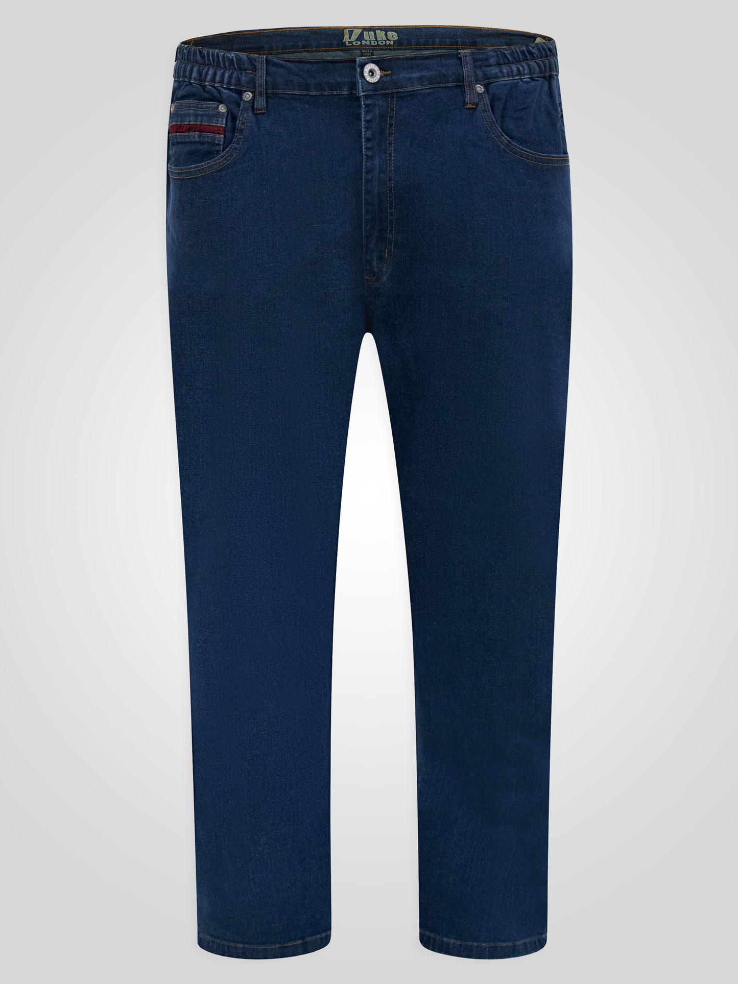 BAILEY -DUKE Blue Stonewash Relaxed Comfort Stretch Jeans with Elasticated Waist