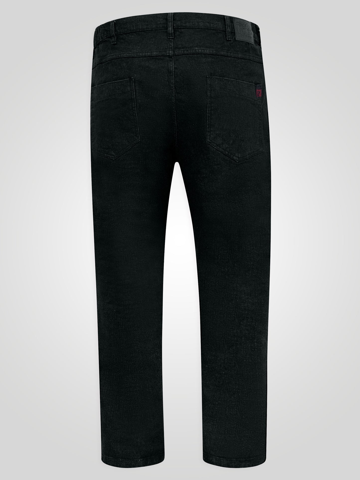 BALFOUR -DUKE Black Relaxed Comfort Fit Stretch Jeans with Elasticated Waist
