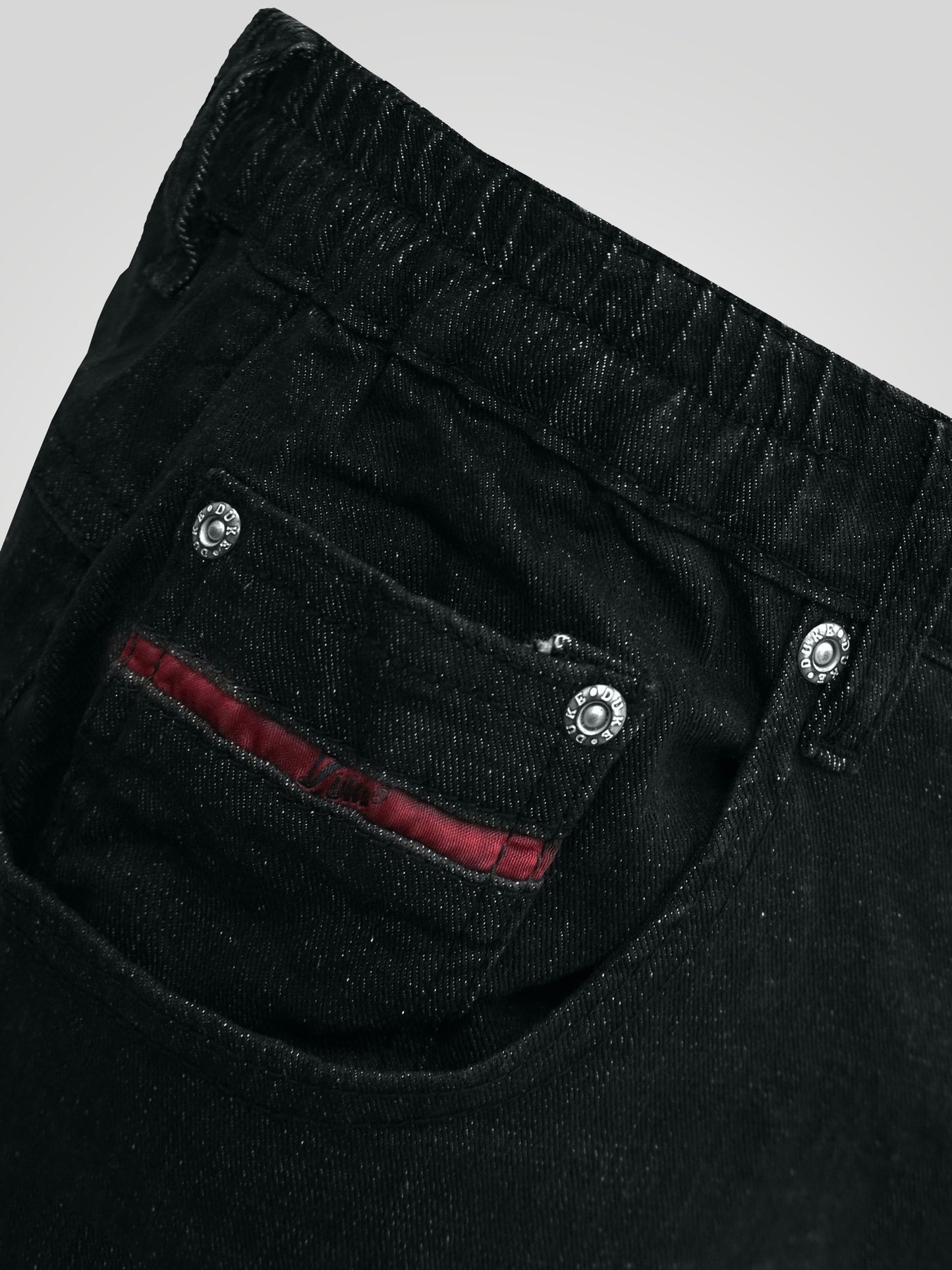 BALFOUR -DUKE Black Relaxed Comfort Fit Stretch Jeans with Elasticated Waist