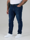 AMBROSE -D555 Vintage Blue Tapered Fit Stretch Jeans