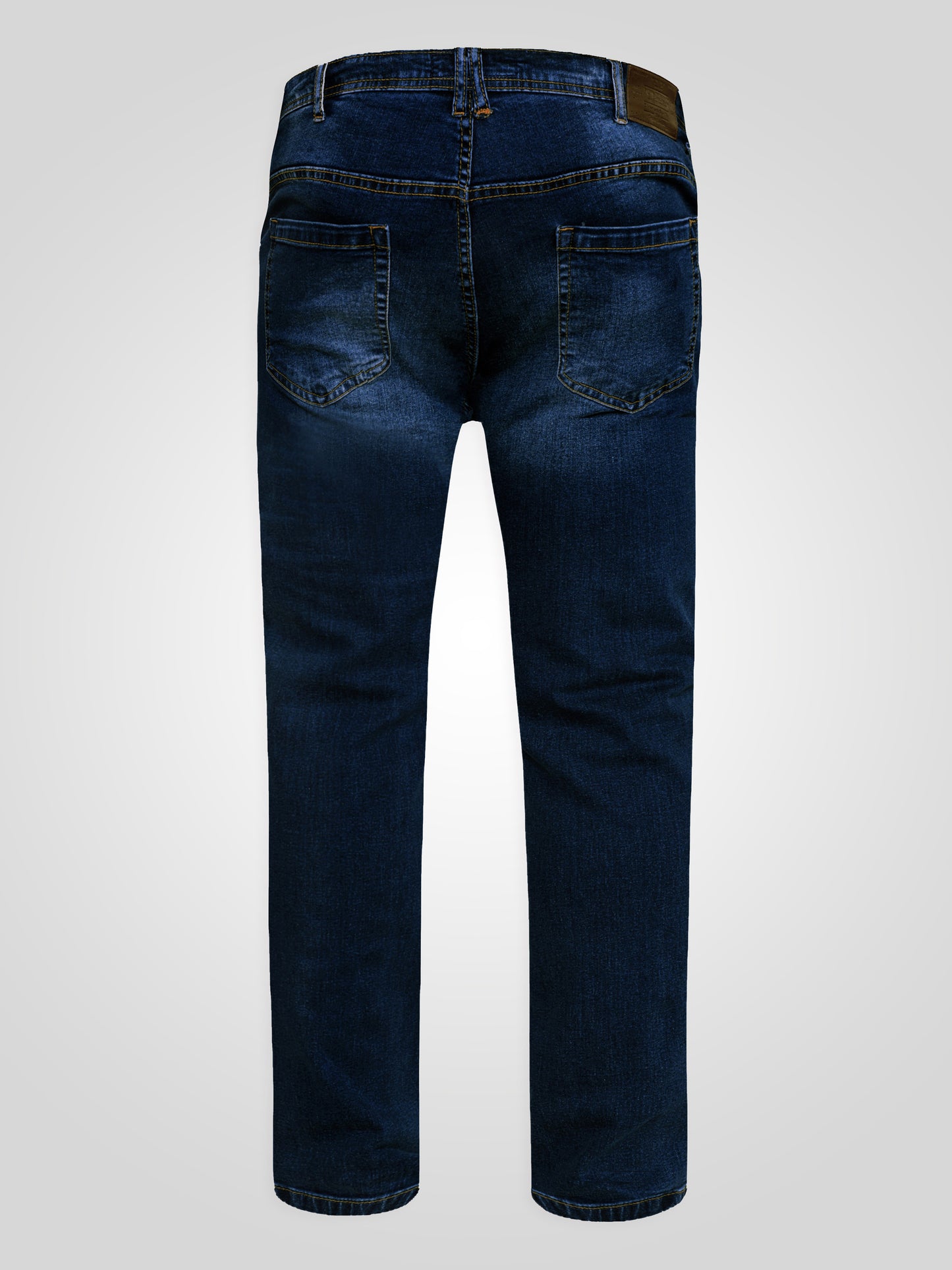 AMBROSE -D555 Vintage Blue Tapered Fit Stretch Jeans