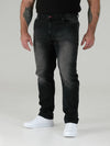 BENSON -D555 Grey Stonewash Tapered Fit Stretch Jeans