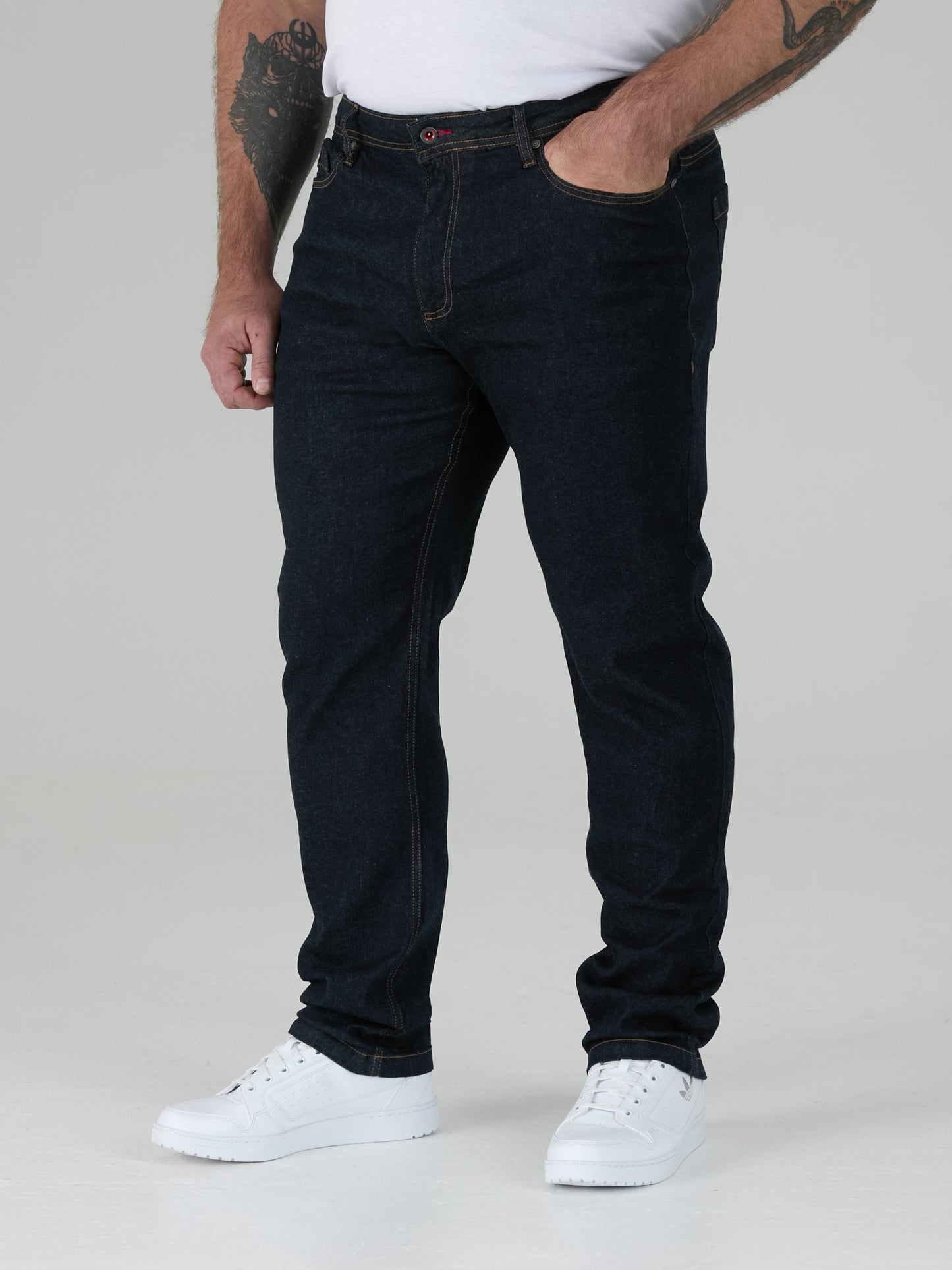 CEDRIC -D555 Indigo Blue Tapered Fit Stretch Jeans
