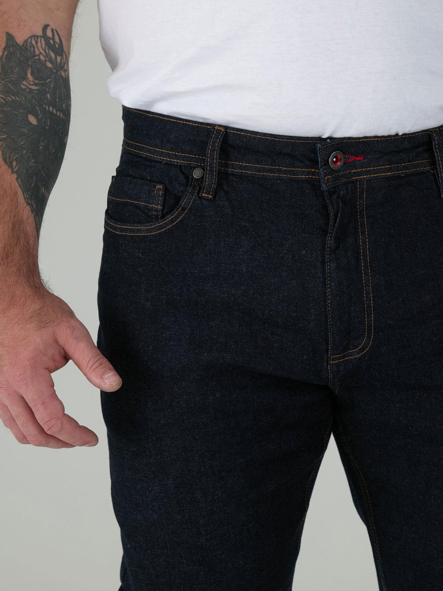 CEDRIC -D555 Indigo Blue Tapered Fit Stretch Jeans