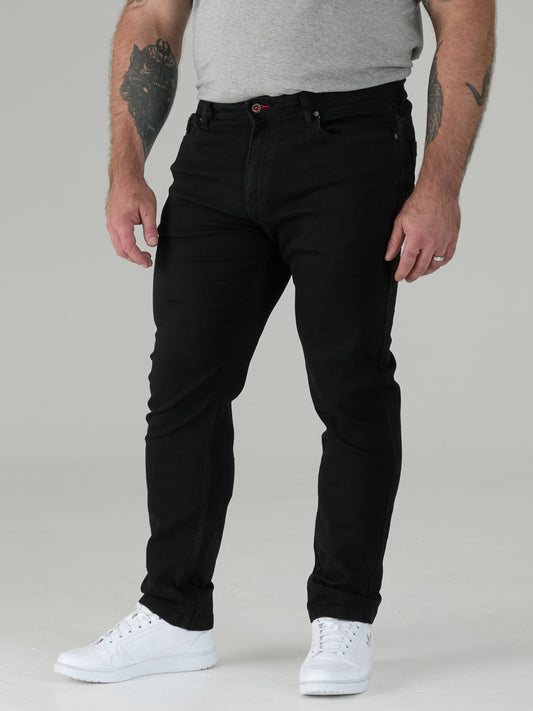 CLAUDE -D555 Black Tapered Fit Stretch Jeans