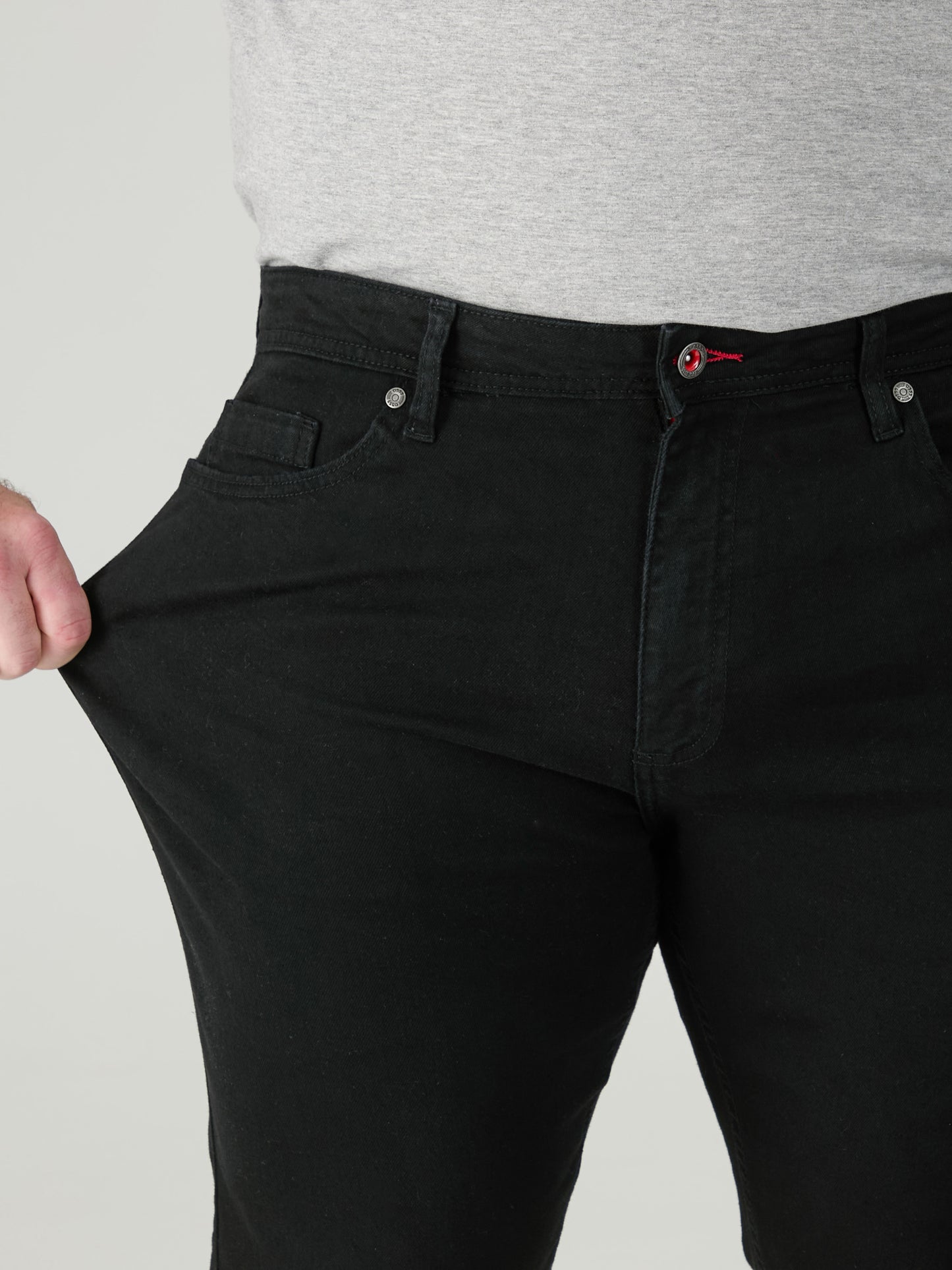 CLAUDE -D555 Black Tapered Fit Stretch Jeans