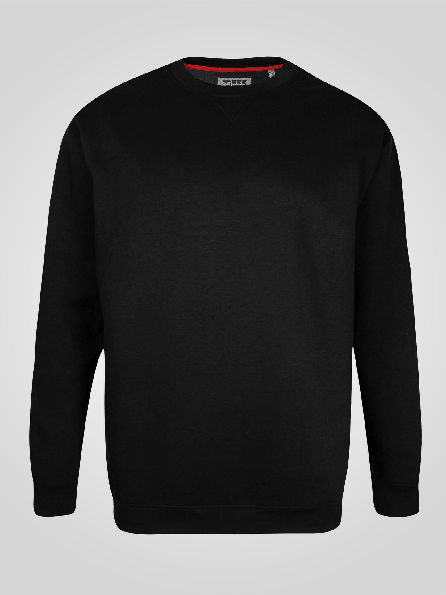 SWEAT -D555 Black Classic Crew Neck Sweatshirt