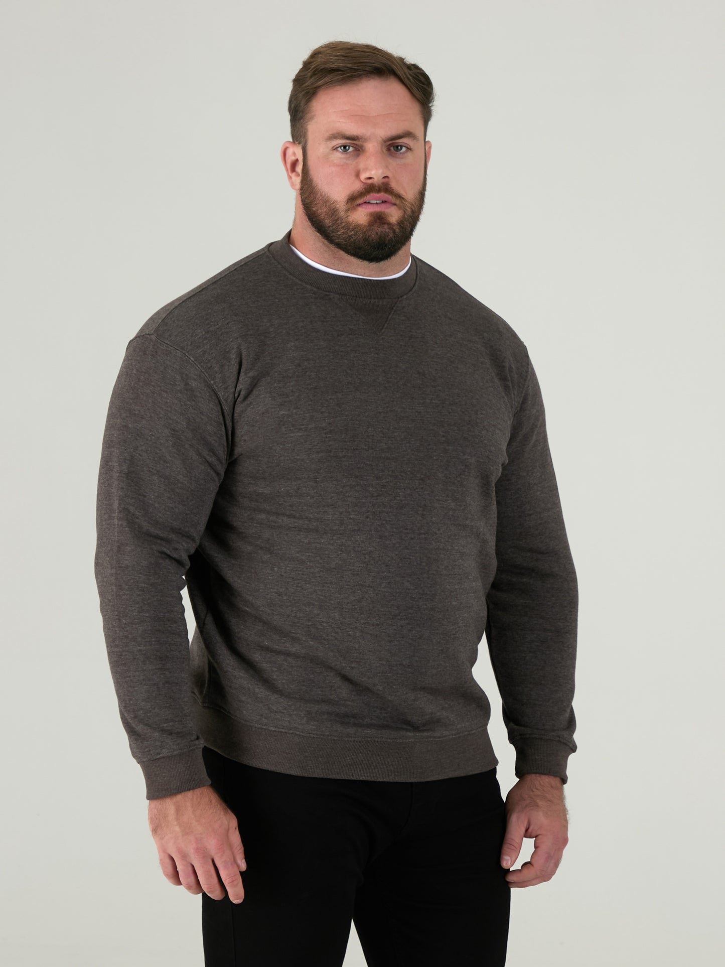 SWEAT -D555 Grey Classic Crew Neck Sweatshirt