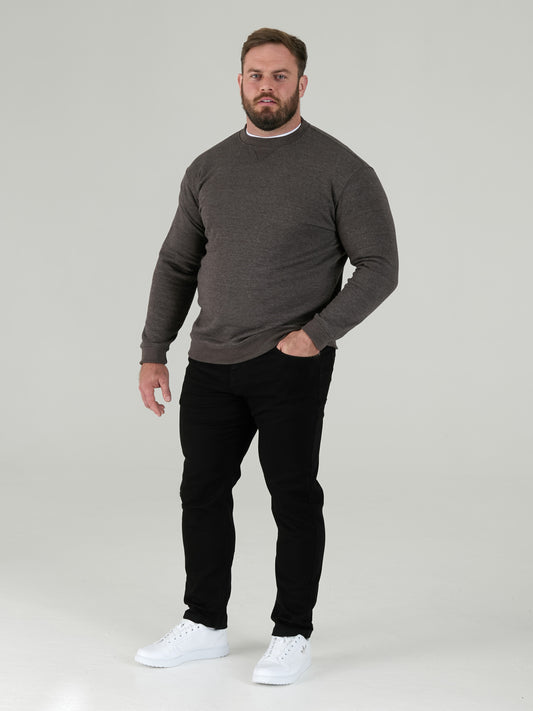 SWEAT -D555 Grey Classic Crew Neck Sweatshirt