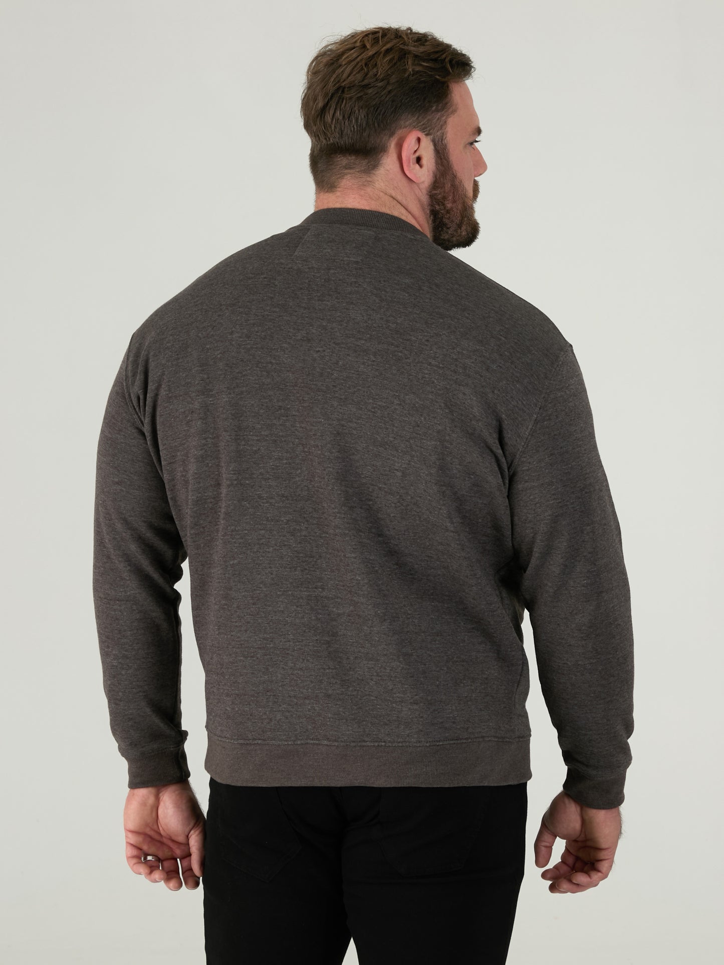 SWEAT -D555 Grey Classic Crew Neck Sweatshirt