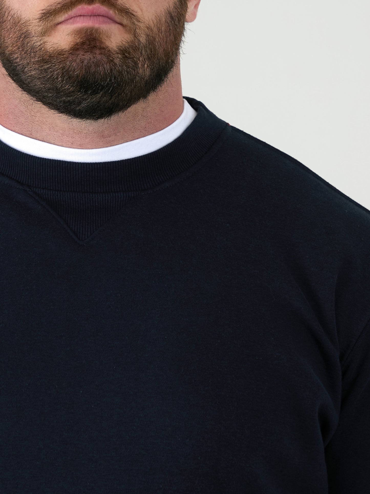 SWEAT -D555 Navy Blue Classic Crew Neck Sweatshirt