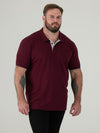 GRANT -D555 Maroon Red Combed Pique Polo Shirt with Pocket
