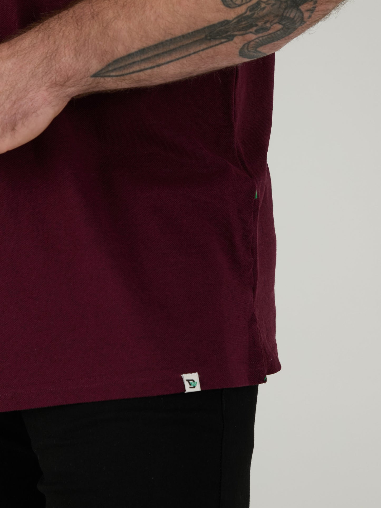 GRANT -D555 Maroon Red Combed Pique Polo Shirt with Pocket