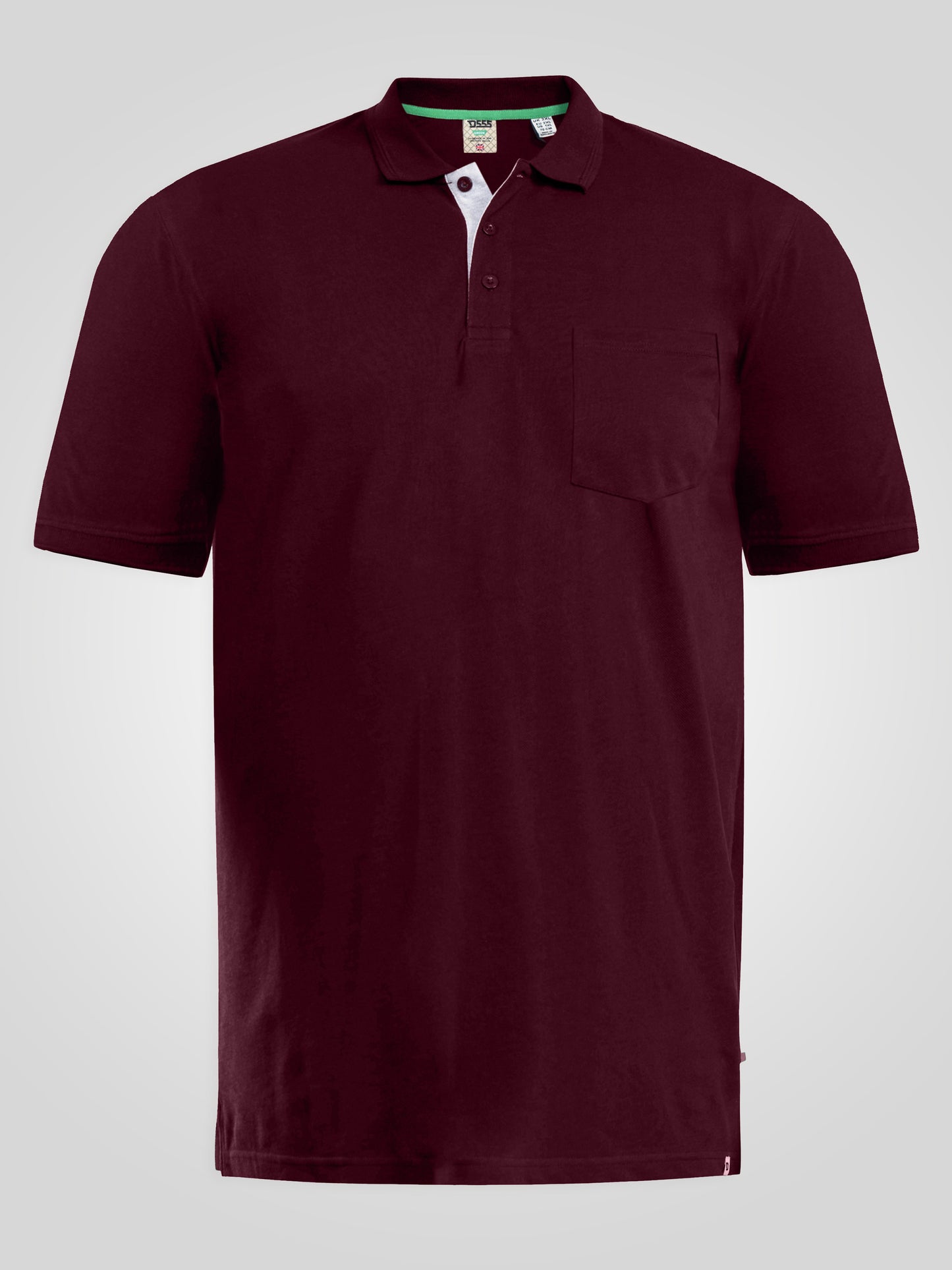 GRANT -D555 Maroon Red Combed Pique Polo Shirt with Pocket