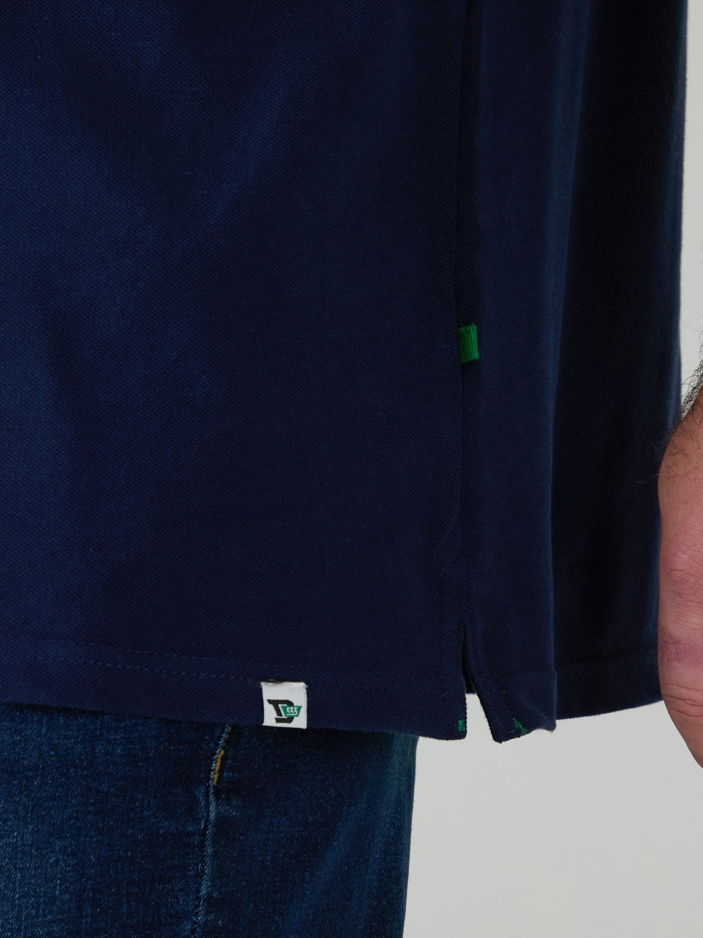 GRANT -D555 Navy Blue Combed Pique Polo Shirt with Pocket