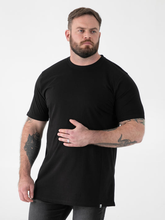 FLYERS  -D555 Black Premium Weight Combed Cotton Crew Neck T-Shirts