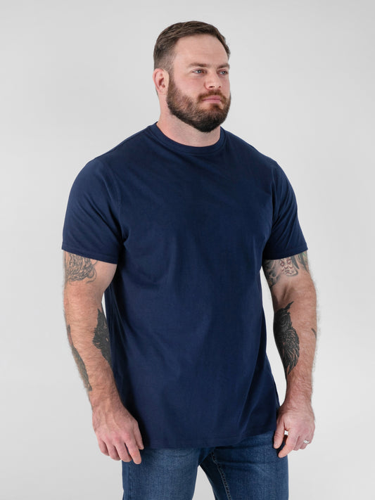 FLYERS  -D555 Navy Blue Premium Weight Combed Cotton Crew Neck T-Shirts