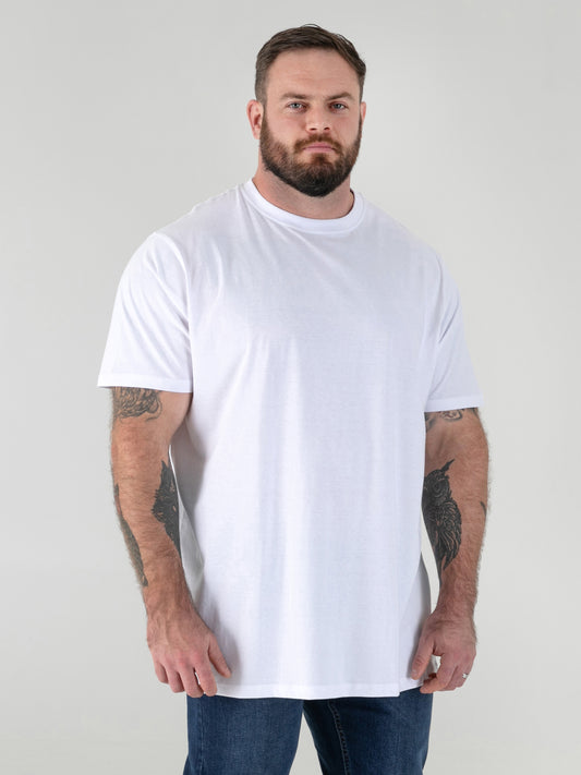 FLYERS  -D555 White Premium Weight Combed Cotton Crew Neck T-Shirts