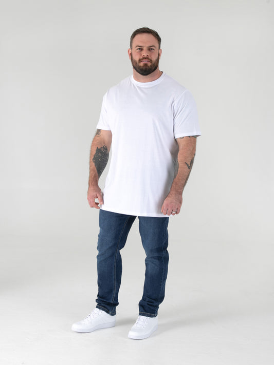 FLYERS  -D555 White Premium Weight Combed Cotton Crew Neck T-Shirts