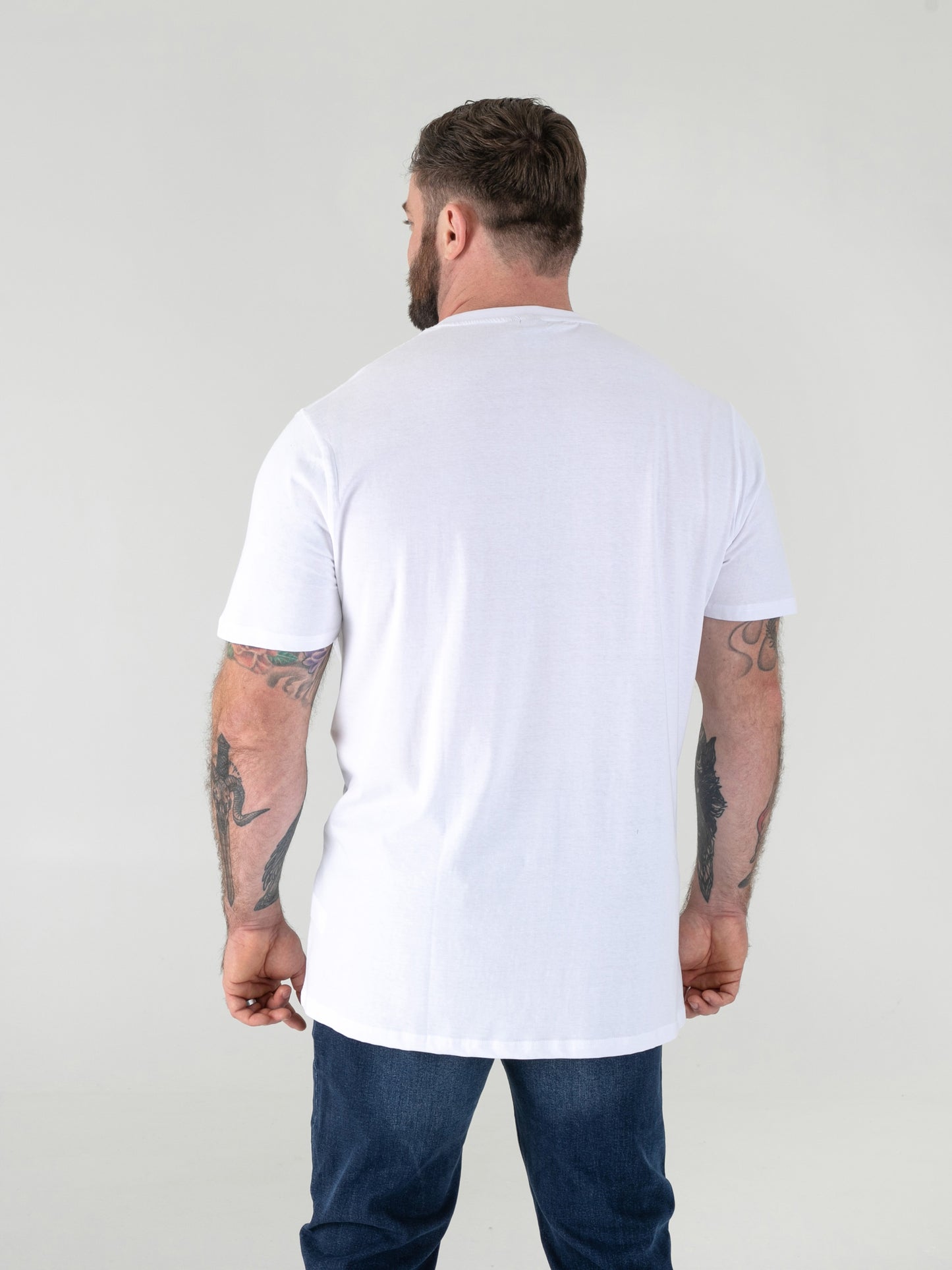 FLYERS  -D555 White Premium Weight Combed Cotton Crew Neck T-Shirts