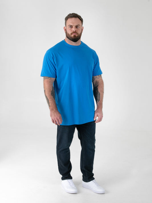 FLYERS  -D555 Blue Premium Weight Combed Cotton Crew Neck T-Shirts