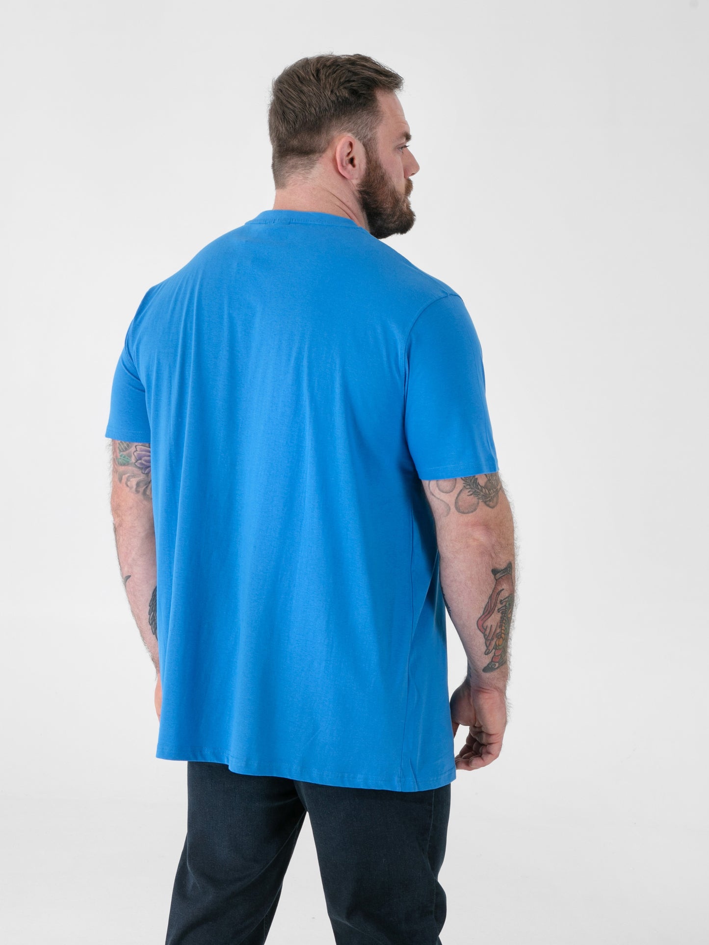 FLYERS  -D555 Blue Premium Weight Combed Cotton Crew Neck T-Shirts