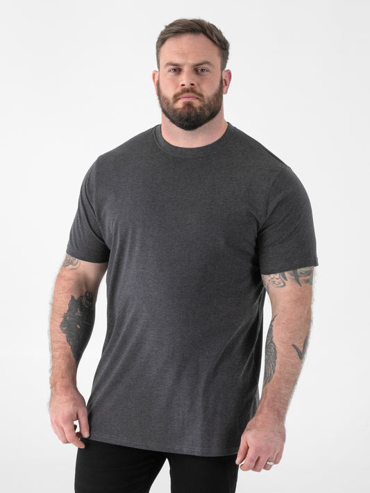 FLYERS  -D555 Charcoal Premium Weight Combed Cotton Crew Neck T-Shirts
