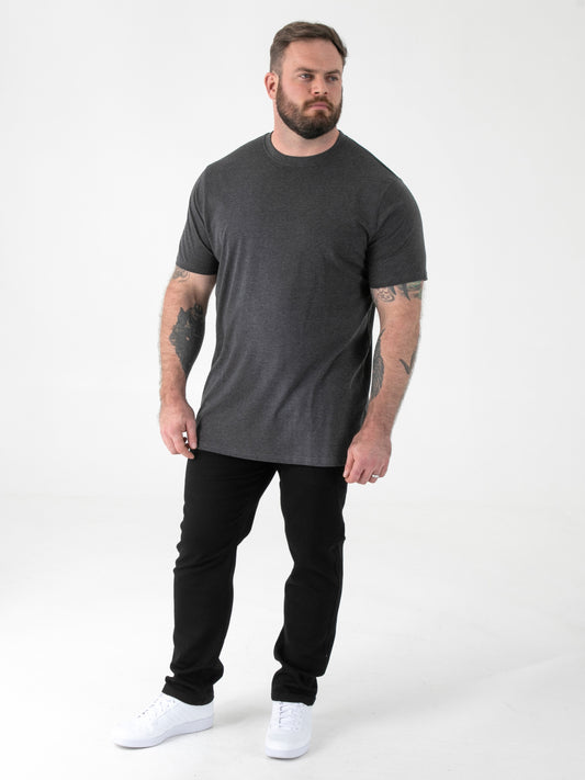 FLYERS  -D555 Charcoal Premium Weight Combed Cotton Crew Neck T-Shirts