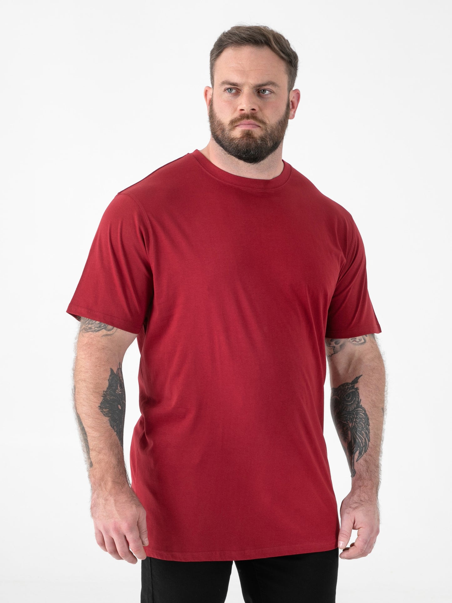 FLYERS  -D555 Red Premium Weight Combed Cotton Crew Neck T-Shirts