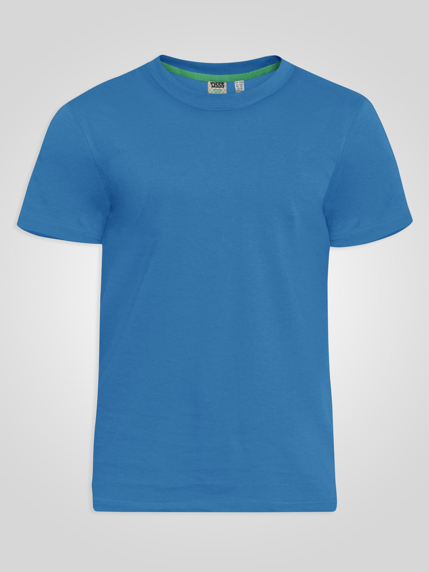 FLYERS  -D555 Teal Blue Premium Weight Combed Cotton Crew Neck T-Shirts