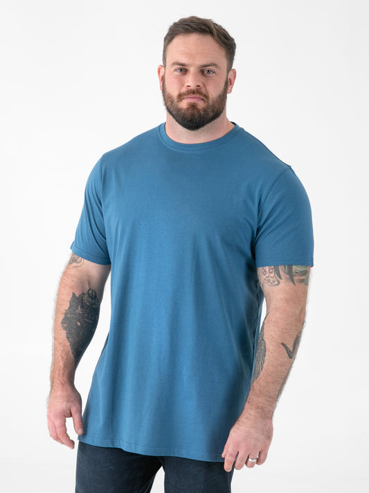 FLYERS  -D555 Teal Blue Premium Weight Combed Cotton Crew Neck T-Shirts
