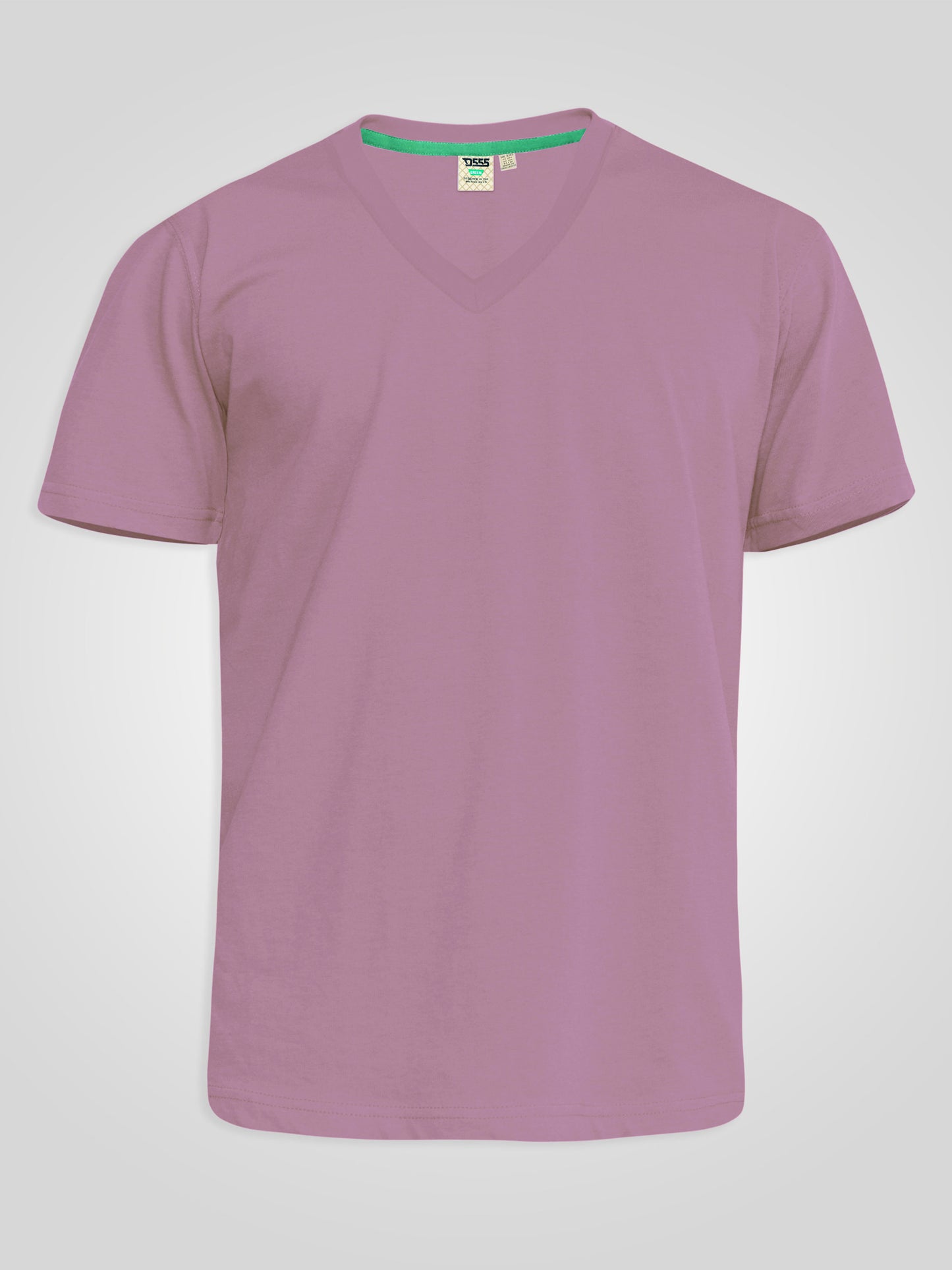 SIGNATURE -D555 Grape Purple Premium Weight Combed Cotton V Neck T-Shirt