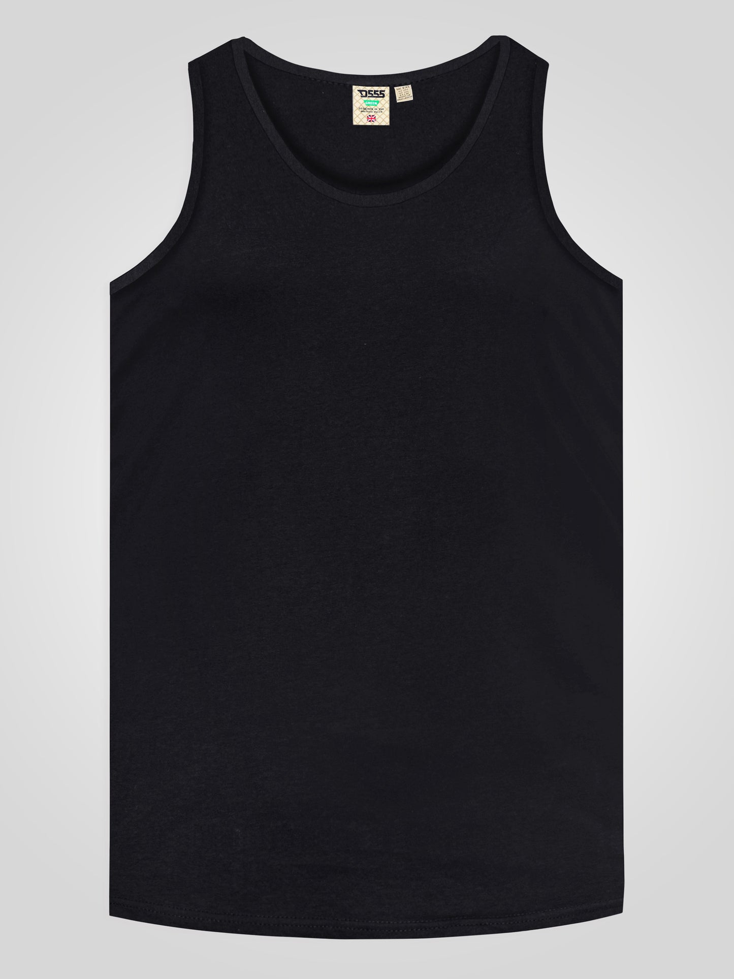 FABIO -D555 Black Classic Muscle Vest