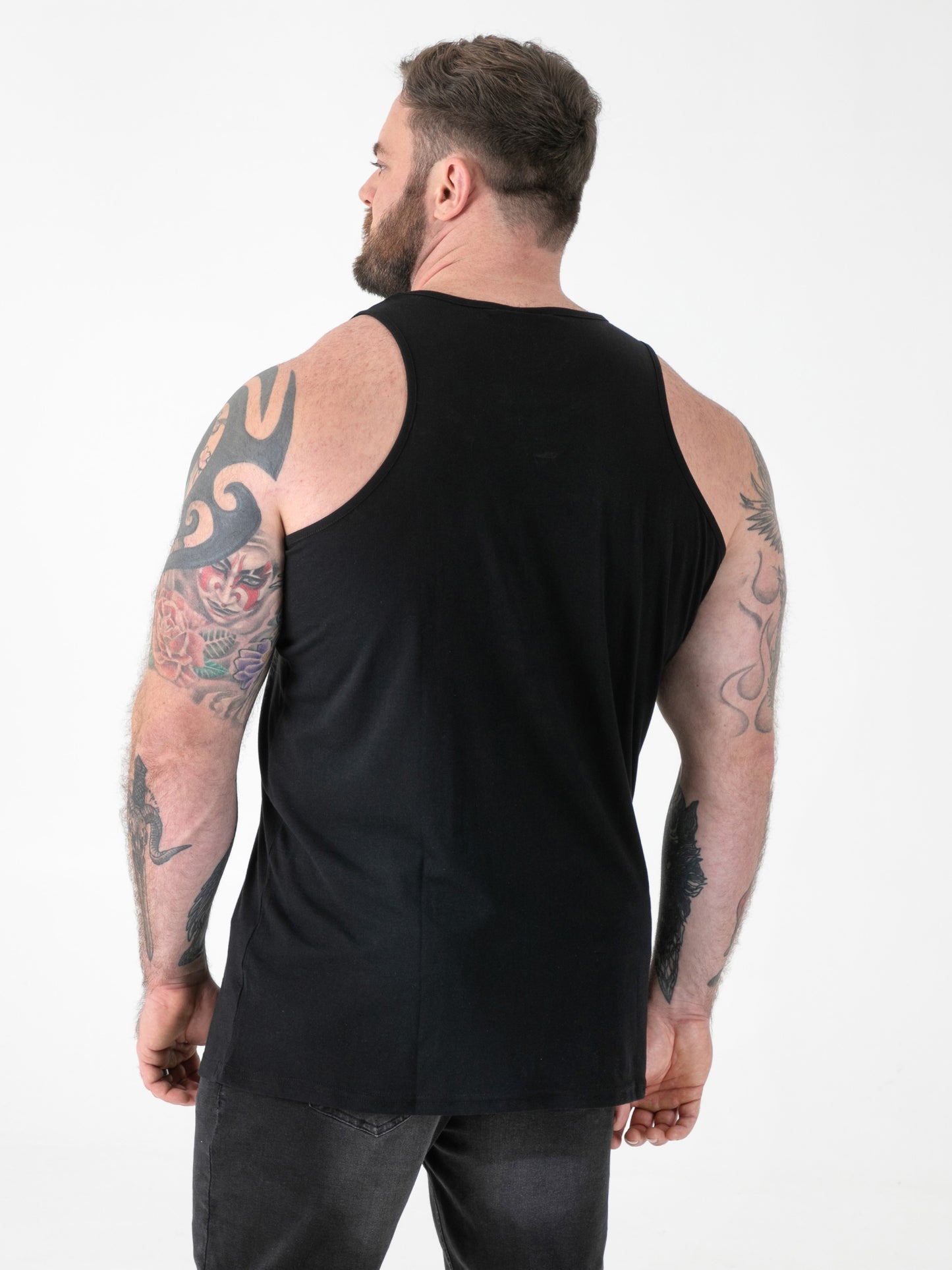 FABIO -D555 Black Classic Muscle Vest