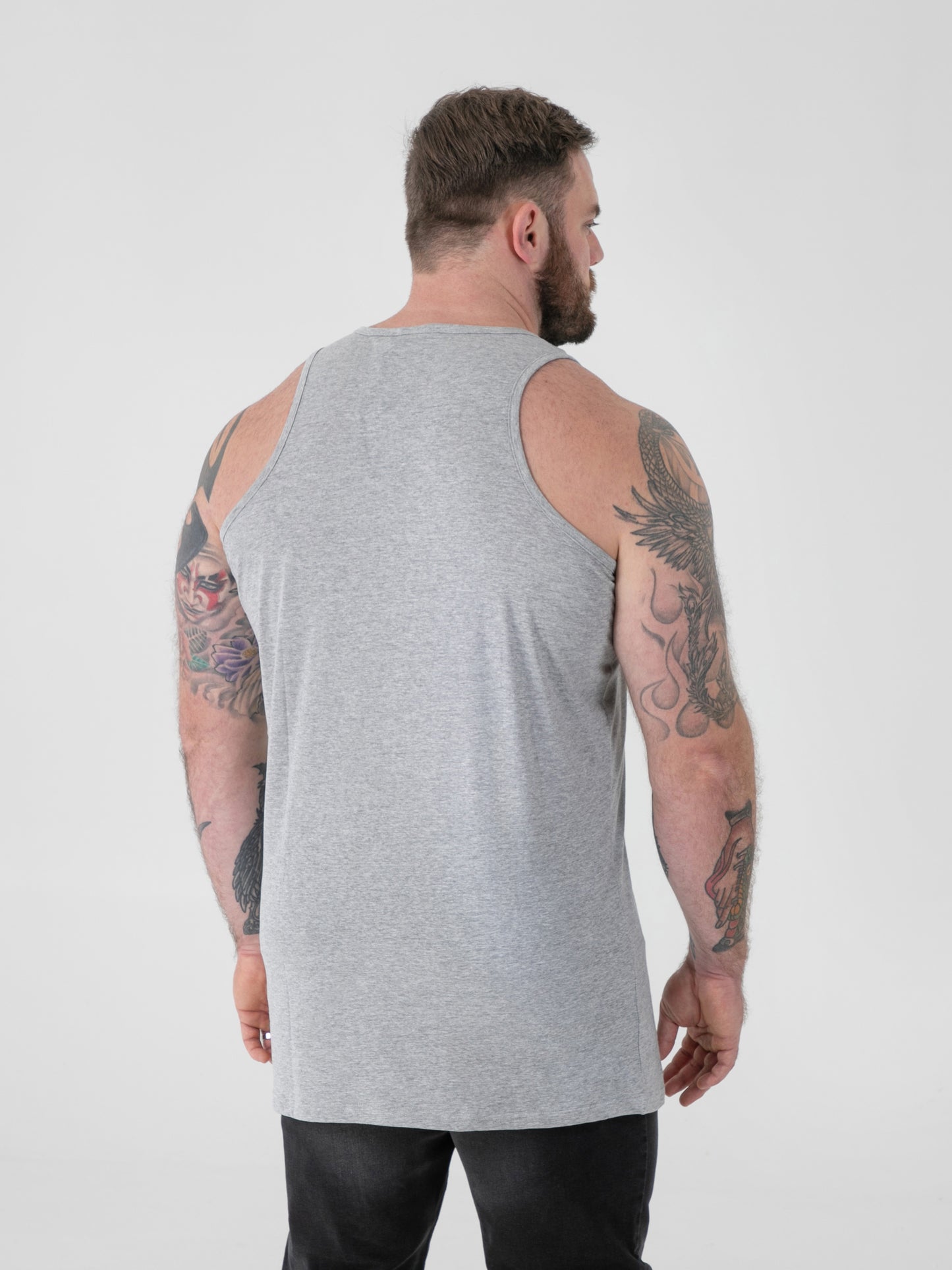 FABIO -D555 Grey Classic Muscle Vest
