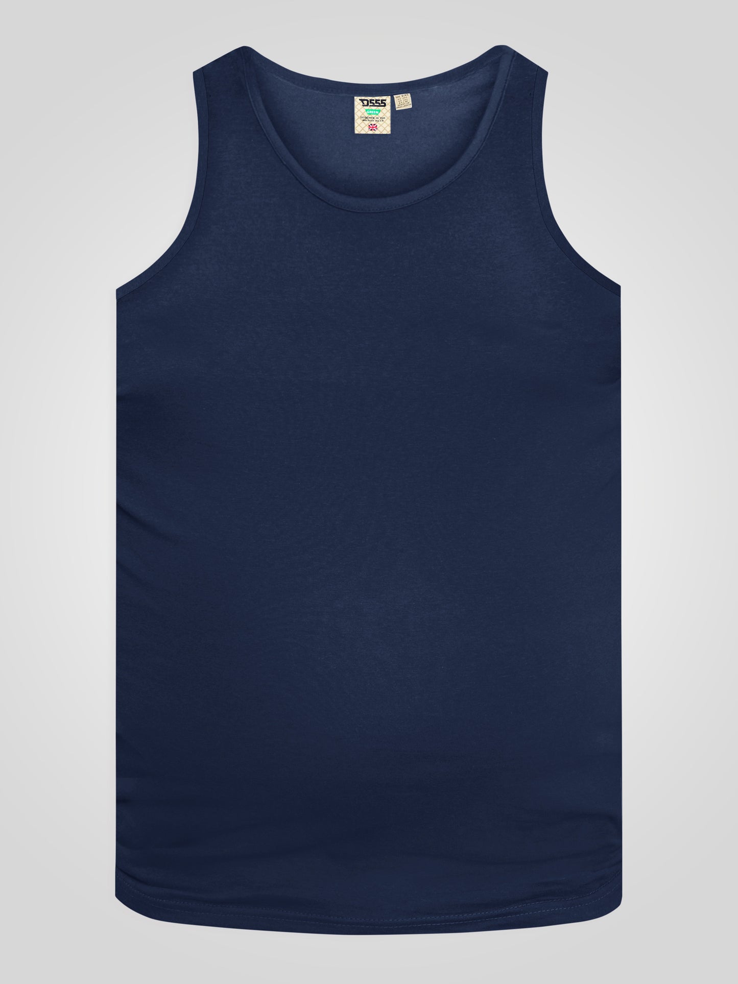 FABIO -D555 Navy Blue Classic Muscle Vest