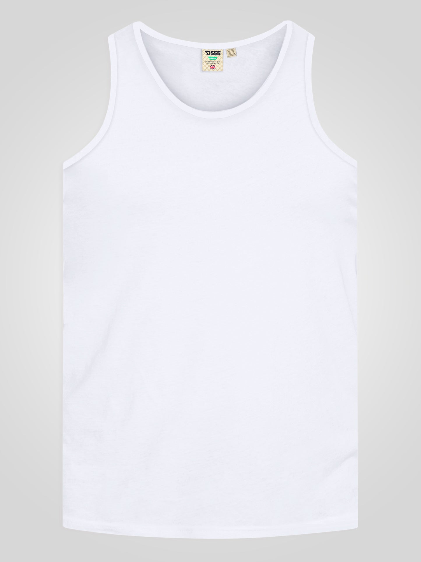 FABIO -D555 White Classic Muscle Vest