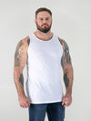 FABIO -D555 White Classic Muscle Vest