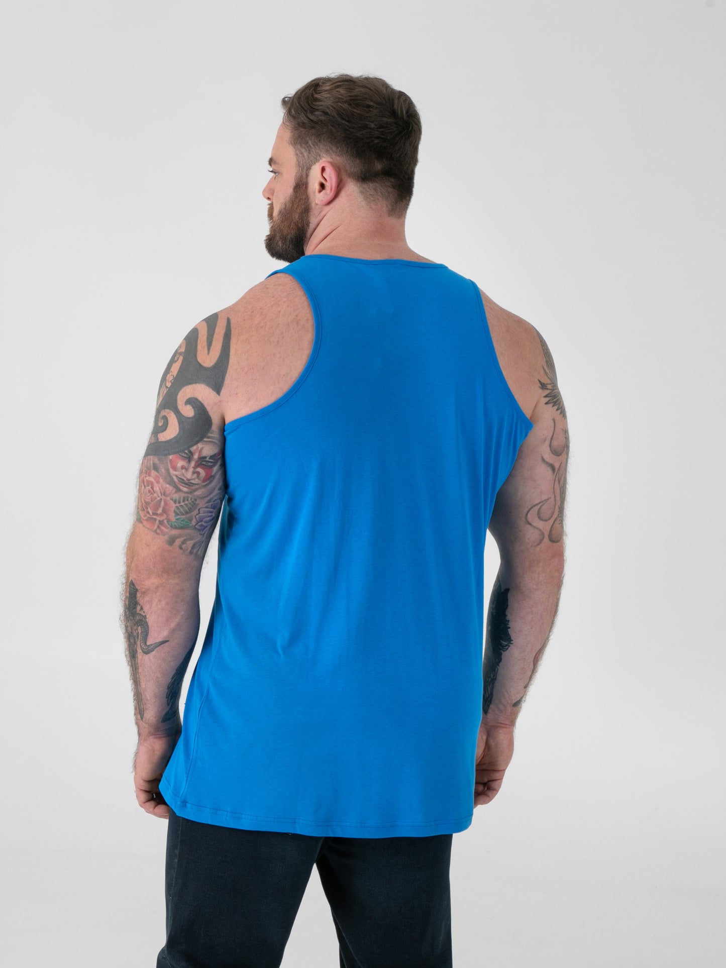FABIO -D555 Blue Classic Muscle Vest