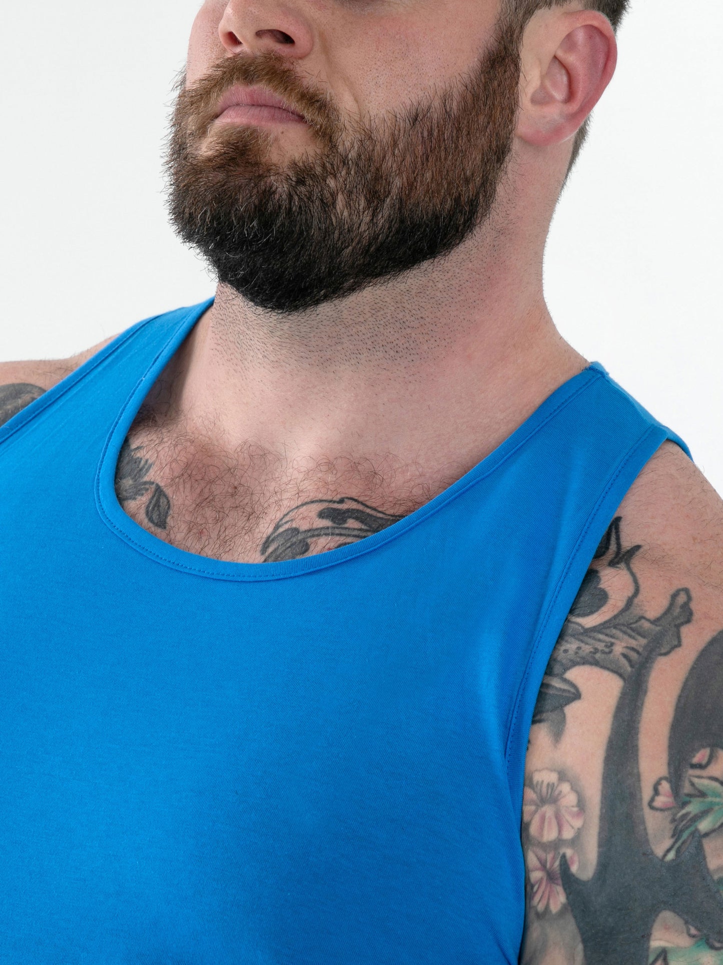 FABIO -D555 Blue Classic Muscle Vest