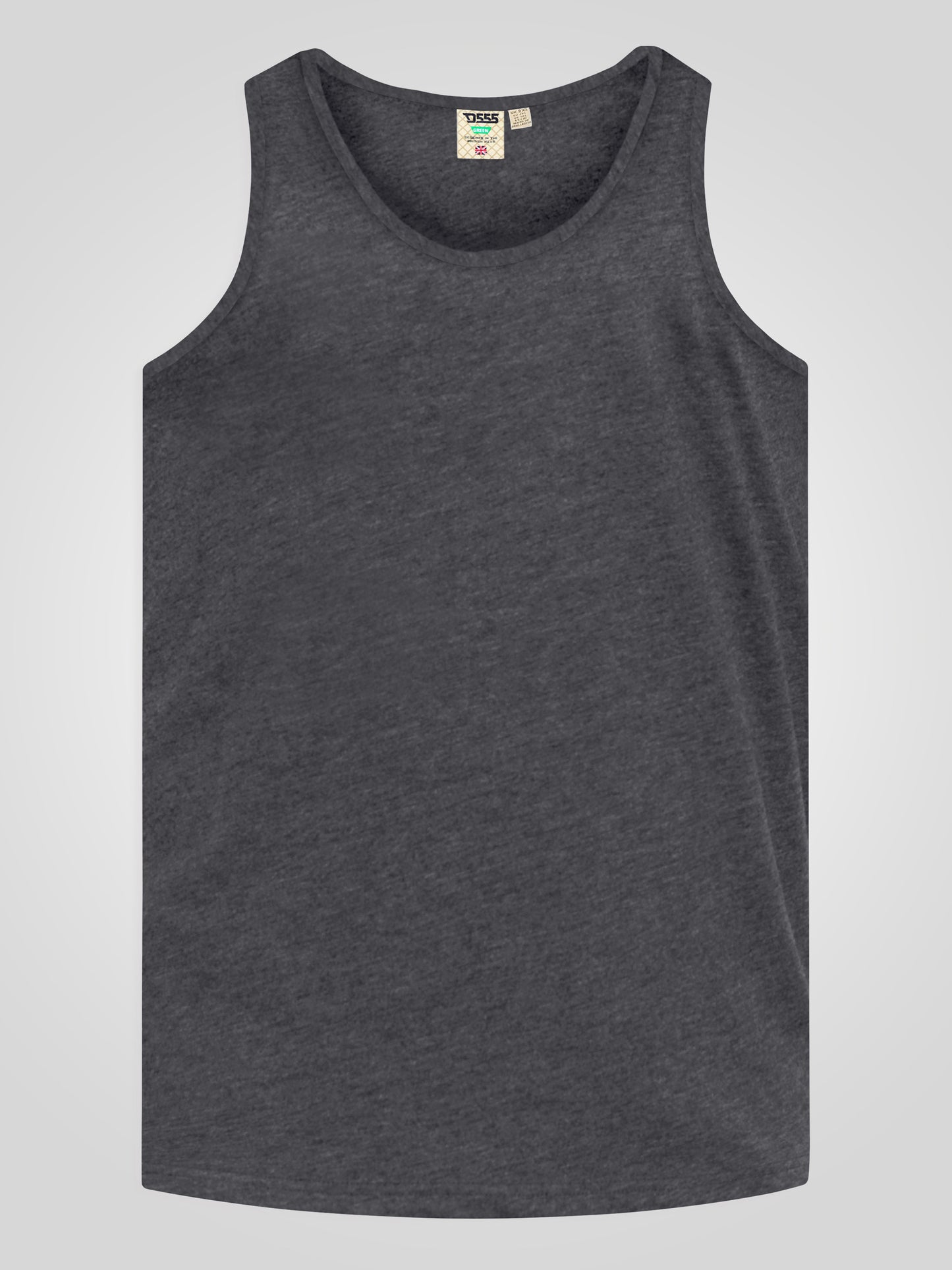FABIO -D555 Charcoal Classic Muscle Vest