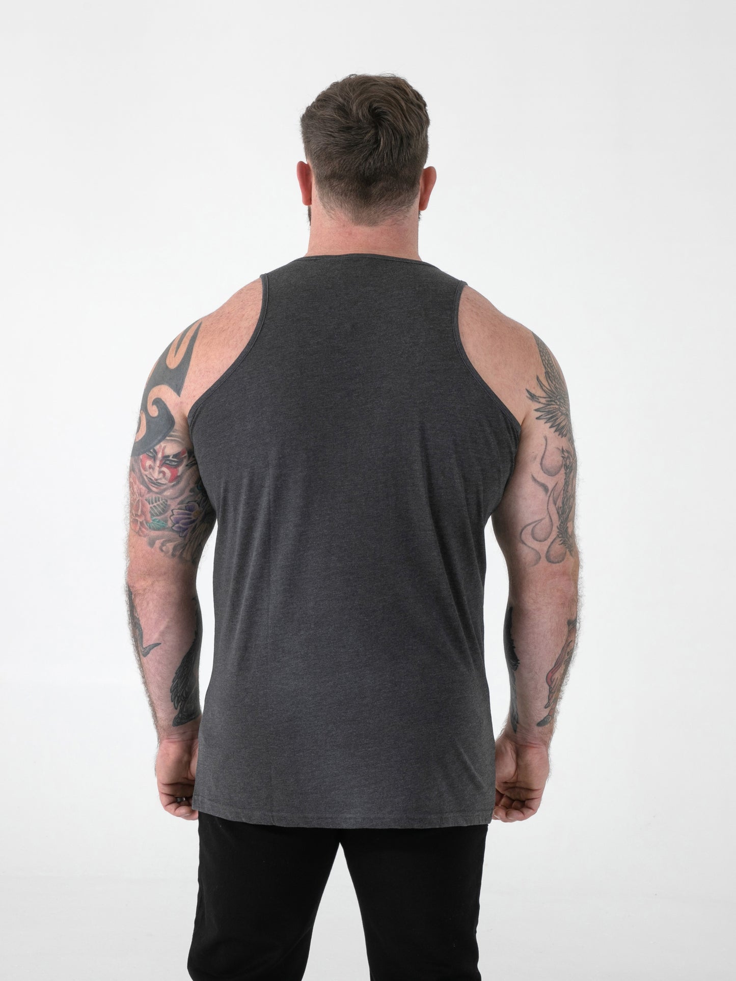 FABIO -D555 Charcoal Classic Muscle Vest
