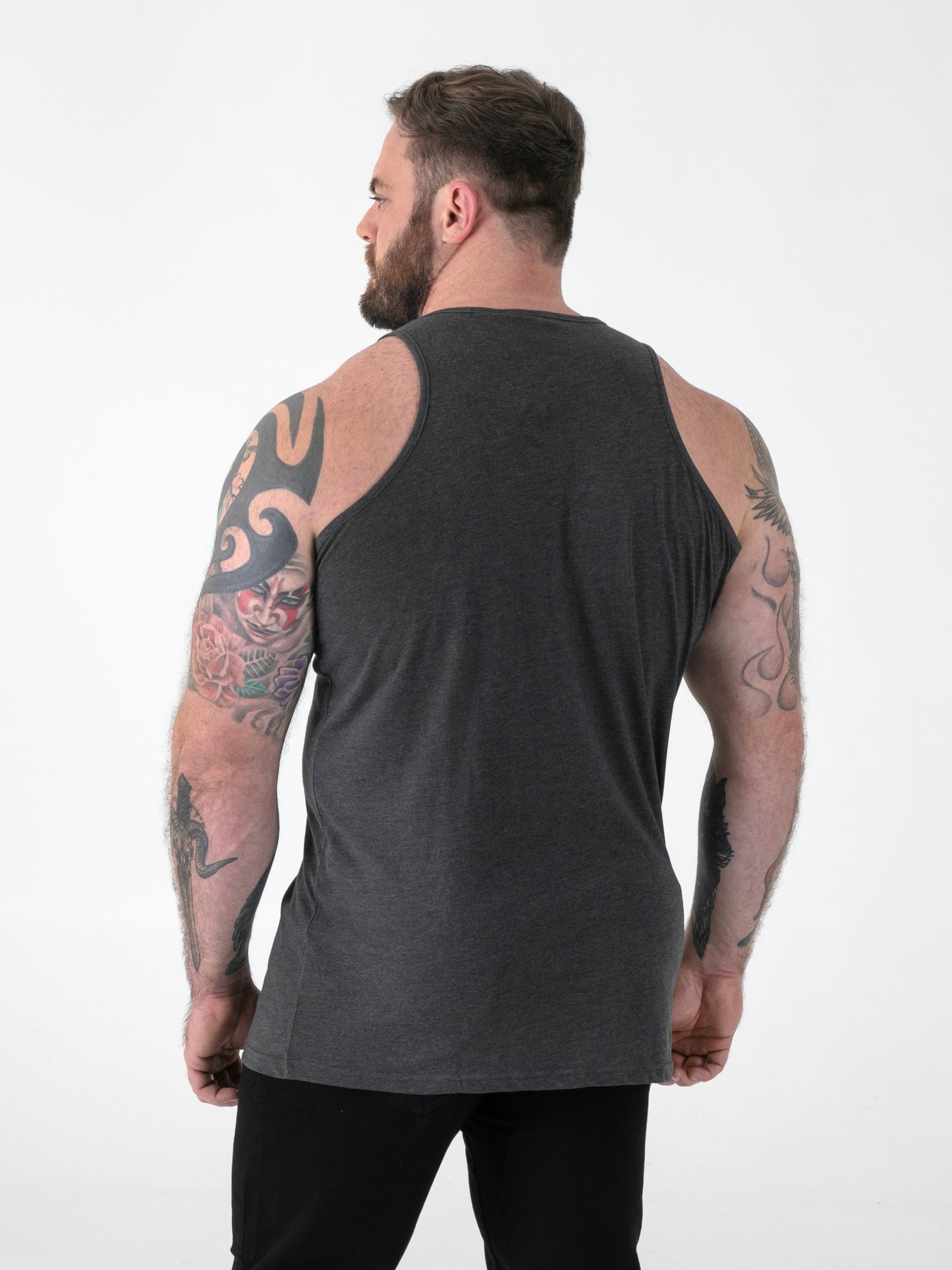 FABIO -D555 Charcoal Classic Muscle Vest
